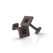 MANO|J Gemelli in titanio e diamanti black MINGEMT18BGEM